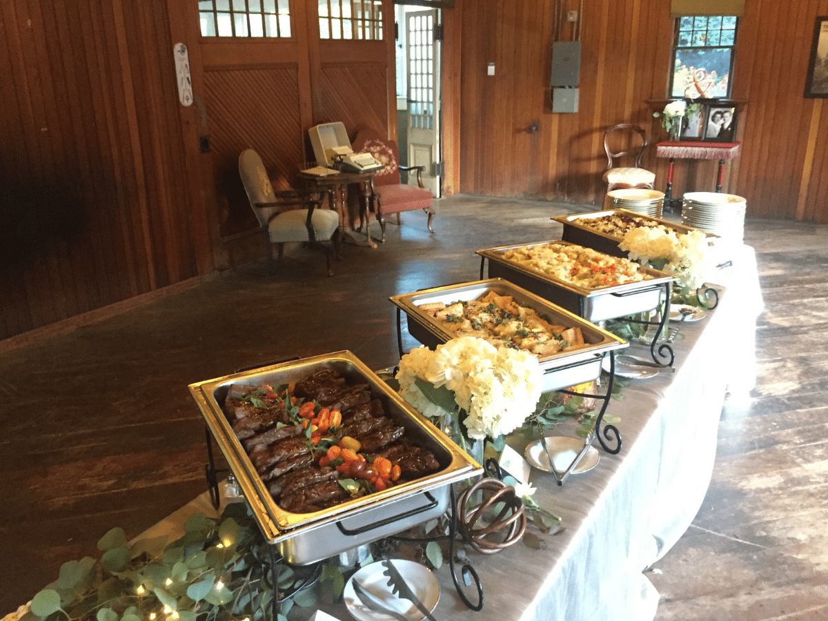 Dinner Buffet Catered at San Jose Carriage House
