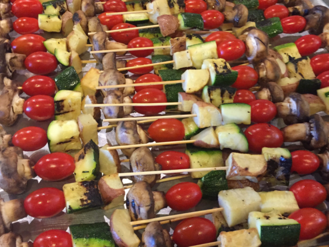 Finger Food Catering - Grilled Mushrooms Tomatoes Zucchini