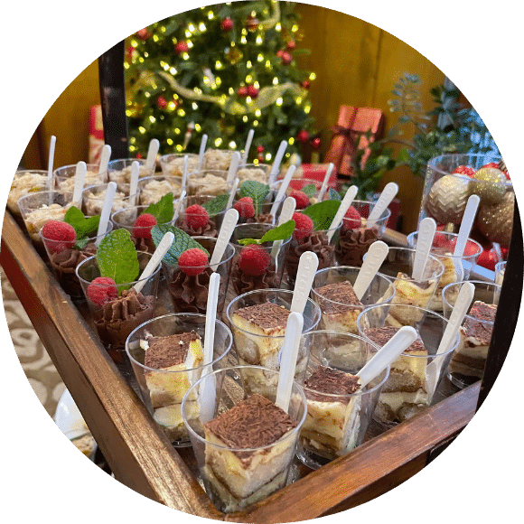 Mini Desserts on Holiday Party Platter