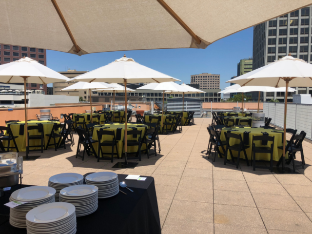 Caterer Tony Caters Serves Lunch on Tech Rooftop
