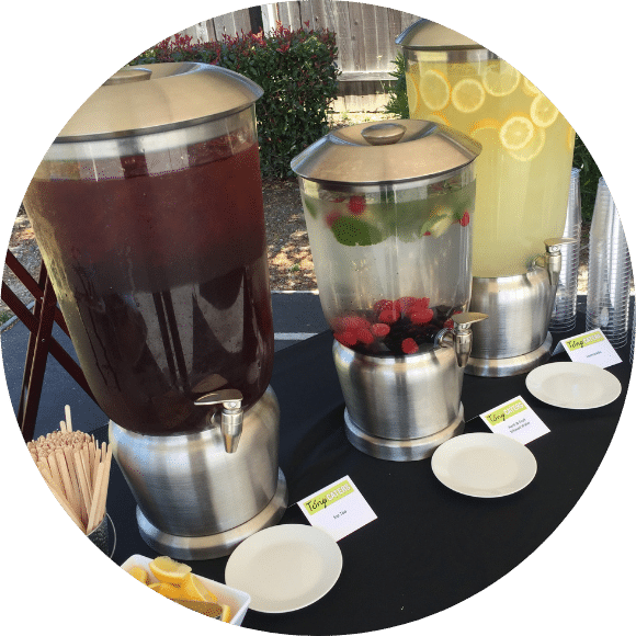 Cold Lemonade, Fruit-Infused Water, and Iced Tea Are the Perfect Catered-Lunch Beverages